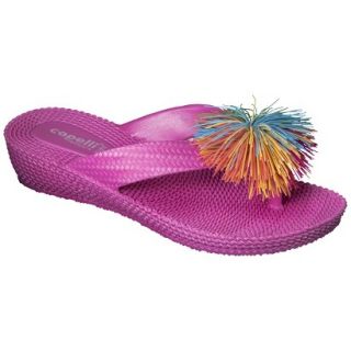 Girls Koosh Wedge Flip Flop Sandals   Pink 10 11