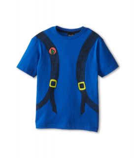 Volcom Kids Back Packin It S/S Tee Boys Short Sleeve Pullover (Blue)