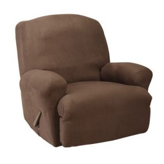 Sure Fit Stretch Suede Recliner Slipcover   Chocolate