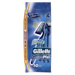 Gillette Custom Plus Ultra Grip Disposable Razors   10 Count