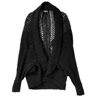 Mossimo Supply Co. Juniors Open Weave Cocoon Sweater   Black L(11 13)