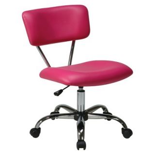 Task Chair Office Star Vista Chrome and Vinyl Desk Chair   Pink
