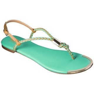 Womens Mossimo Audrey Braided Strap Sandal   Turquoise 5.5