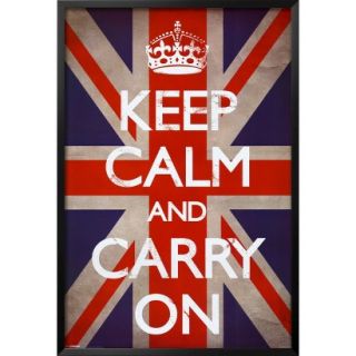 Art   Keep Calm and Carry On Framed Poster (37.75x25.75)
