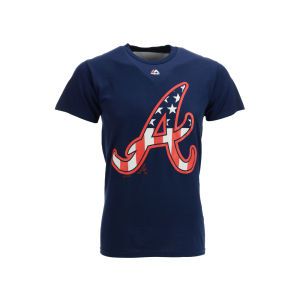 Atlanta Braves Majestic MLB Reason to Cheer Stars and Stripes T Shirt