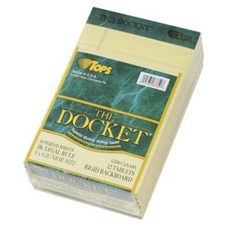 TOPS The Docket Perforated Pad   Yellow (50 Sheets Per Pad)