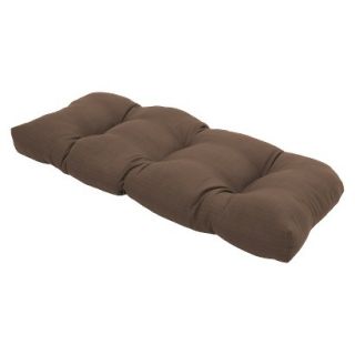 Threshold Outdoor Tufted Settee Cushion   Taupe