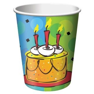 Cake Celebration 9 oz. Paper Cups