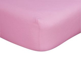 Pink Flannel Fitted Crib Sheet