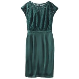 TEVOLIO Petites Lace Bodice Dress   Seaport Green 12P