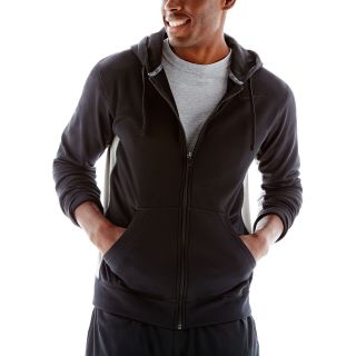 Nike Full Zip Fleece Hoodie, Black/Grey, Mens