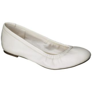 Girls Cherokee Hailey Genuine Leather Ballet Flats   White 5