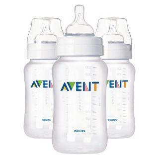 Philips Avent BPA Free Classic 11 Ounce Polypropylene Bottles, 3 Pack