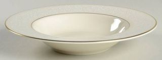 Pickard Lace Rim Soup Bowl, Fine China Dinnerware   White Flowers On Rim,Cream B