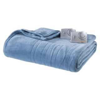 Biddeford Heated Microplush Blanket   Blue (King)