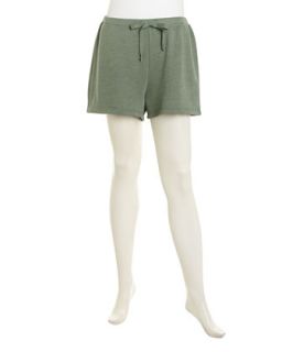 French Terry Drawstring Shorts, Clover