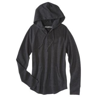 Mossimo Supply Co. Mens Long Sleeve Hooded Pullover   Ebony XL