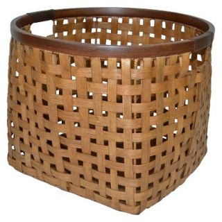 Threshold Rattan Large Round Basket   Pecan