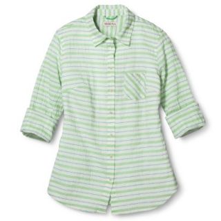 Merona Womens Favorite Button Down Gauze Shirt   Pristine Green/Brazil