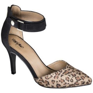 Womens Mossimo Gail Ankle Strap Open Pump   Leopard 8.5