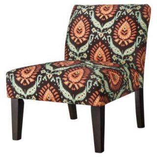 Skyline Armless Upholstered Chair Avington Armless Slipper Chair   Dark Brown