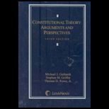Constitutional Theory  Arguments and Perspectives
