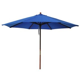Round Pulley Patio Umbrella   Blue 9