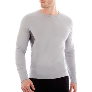 Xersion Long Sleeve Training Top, Grey, Mens