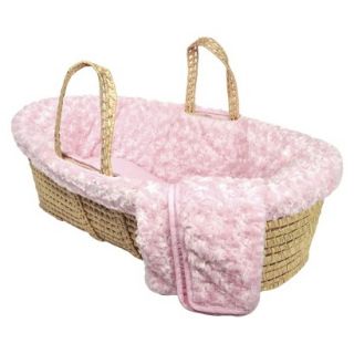 Twisted Fur Moses Basket Set   Pink by Tadpoles
