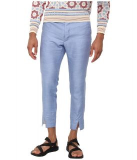 Vivienne Westwood MAN RUNWAY Flame Split Cuff Trouser Mens Casual Pants (Blue)