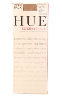 Hue 12222 2 Pack Silky Sheer Knee Hi Trouser Socks
