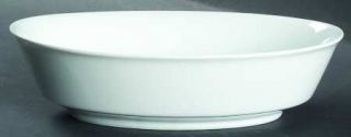 Noritake Snowville 9 Oval Vegetable Bowl, Fine China Dinnerware   All White, Co