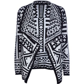 Ethnic Pattern Girls Wrap Sweater Black Combo In Sizes Small, Large,