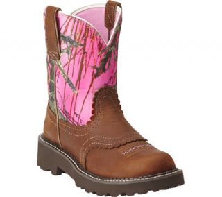 Womens Ariat Fatbaby™   Tanned Copper/Pink Camo Full Grain Leather/Suede