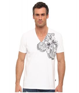 Just Cavalli S/S V Neck Tee Mens T Shirt (White)