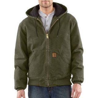 Carhartt Sandstone Active Jacket   Quilted Flannel Lined, Army Green, Small,