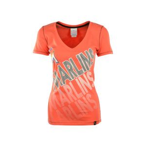 Miami Marlins 5th & Ocean MLB Womens Athletic Baby Jersey T Shirt