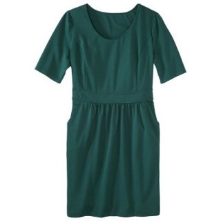 Mossimo Womens Plus Size Elbow Sleeve Ponte Dress   Green 2