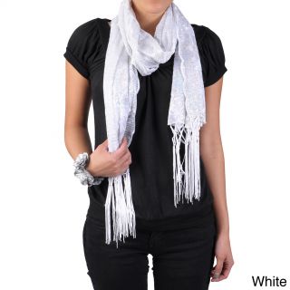 Hailey Jeans Co Womens Fringe Detail Sequined Scarf
