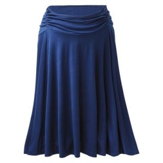 Merona Maternity Fold Over Waist Knit Skirt   Blue XL