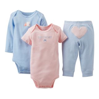 Carters Owl 3 pc. Turn Me Around Set   Girls Preemie, Blue/Pink, Blue/Pink,