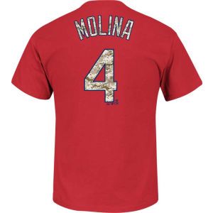 St. Louis Cardinals Yadier Molina Majestic MLB Camo Player T Shirt