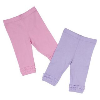 Gerber Onesies Newborn Girls 2 Pack Legging   Pink/Purple NB