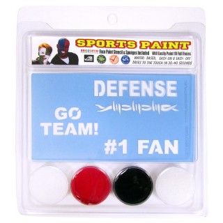 Black and Red Sports Fan Face Paint Set