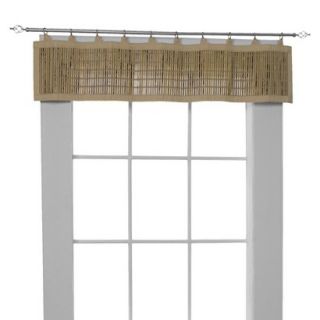 Versailles Bamboo Ring Top Window Valance   Wheat (48x12)