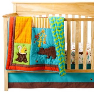 ZUTANOBLUE Into The Forest 4pc Crib Bedding Set