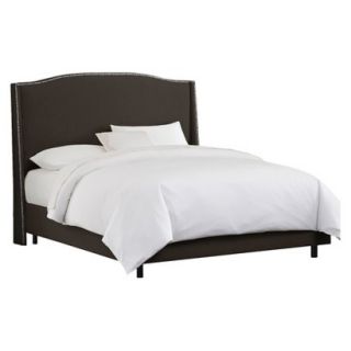 Skyline King Bed Skyline Furniture Palermo Nailbutton Wingback Linen Bed  