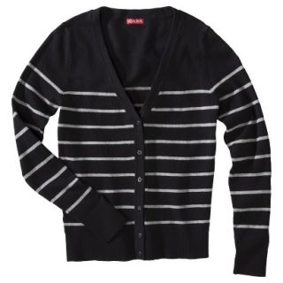 Merona Womens Ultimate V Neck Cardigan Sweater   Black/Heather Gray   XL