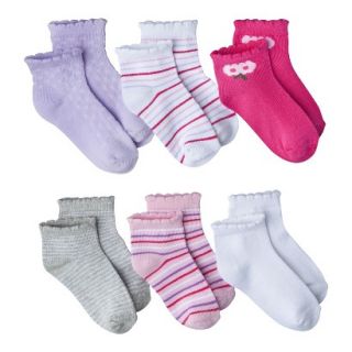 Circo Infant Toddler Girls Assorted Scalloped Socks   Violet 4T/5T
