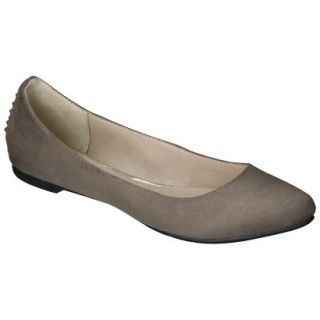 Womens Mossimo Vikki Studded Pointed Toe Flat   Taupe 8.5